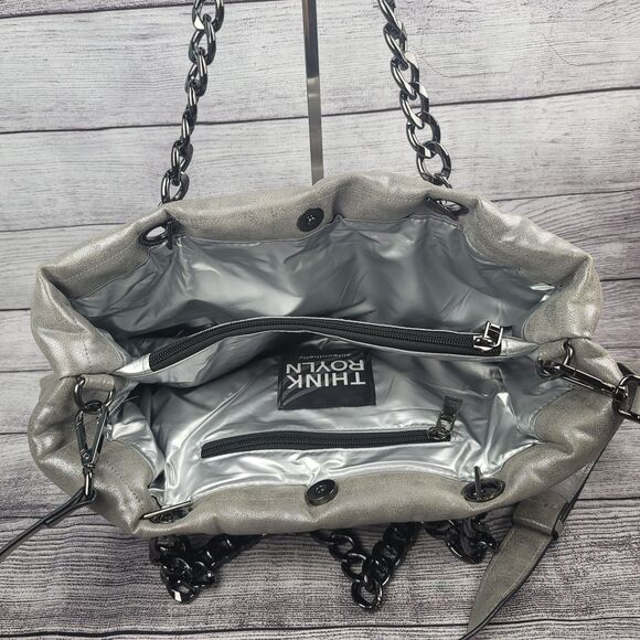 Think Royln Crossbody Purse with Chain Handles - Picture 4 of 9